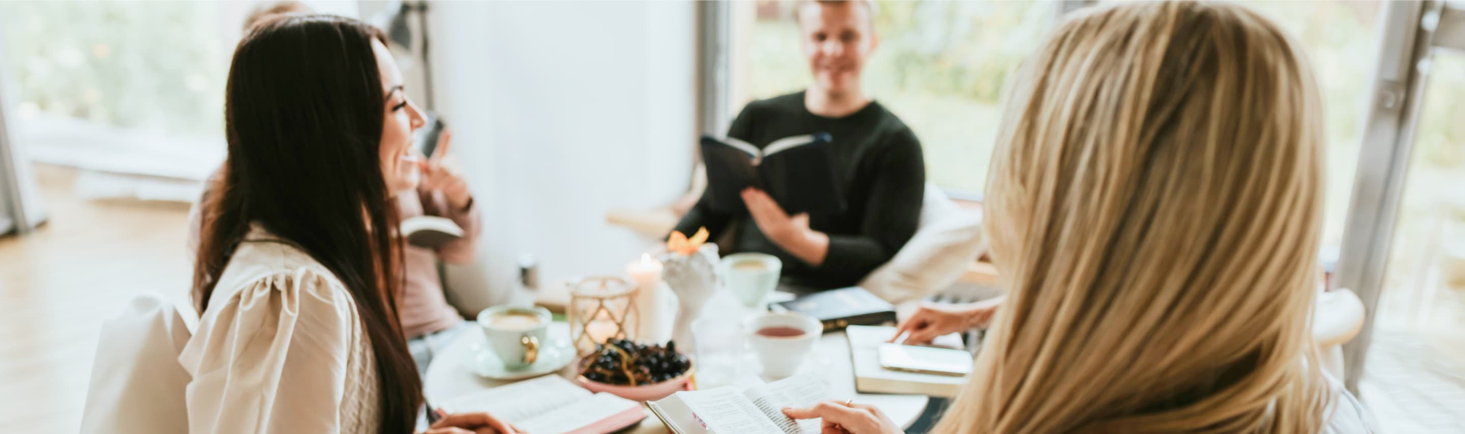 People studying the Bible together